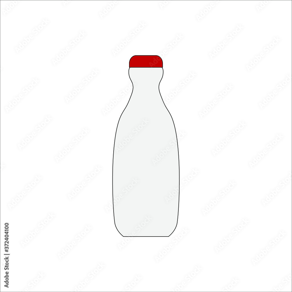 plastic milk bottle, vector icon plastic milk bottle, vector icon