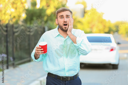 Stressed young businessman ...