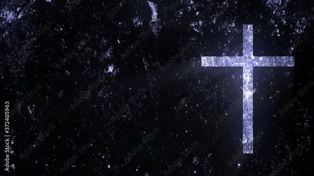 Glowing Christian Cross Background 