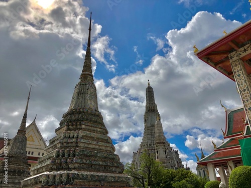Ancient pagoda in Wat Arun  It is a famous temple in Thailand. photo