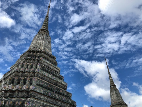 Ancient pagoda in Wat Arun  It is a famous temple in Thailand. photo