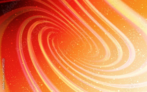 Light Orange vector texture with milky way stars. Modern abstract illustration with Big Dipper stars. Best design for your ad, poster, banner.