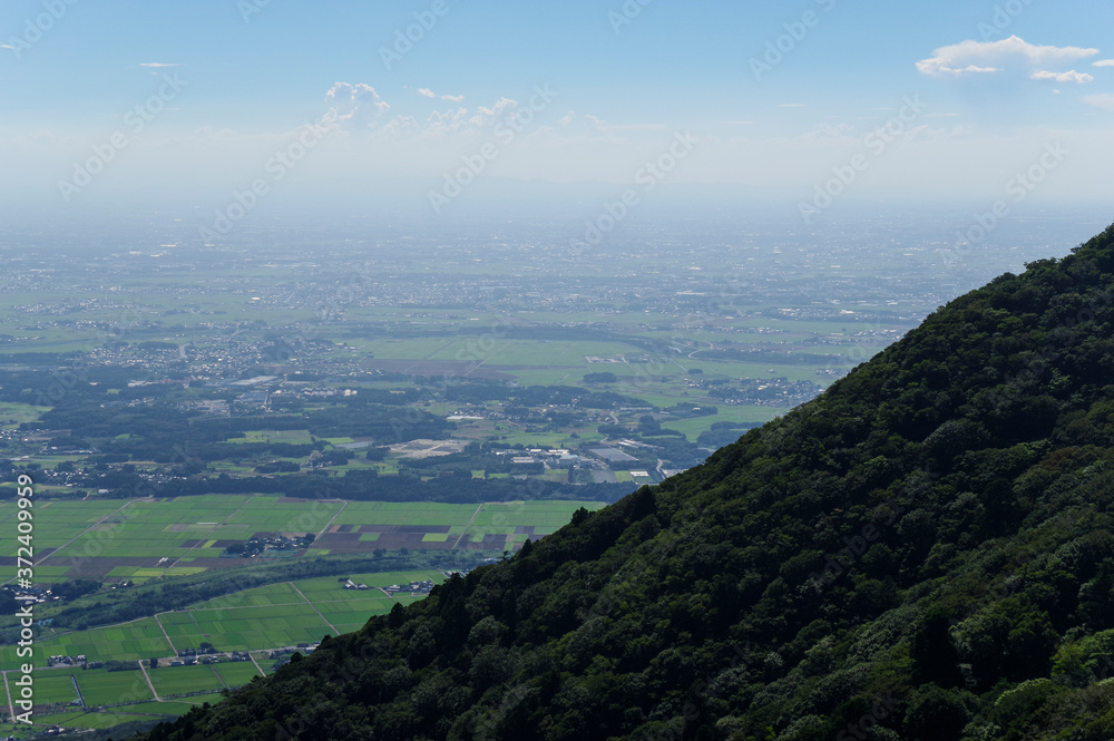 筑波女体山頂から見る関東平野