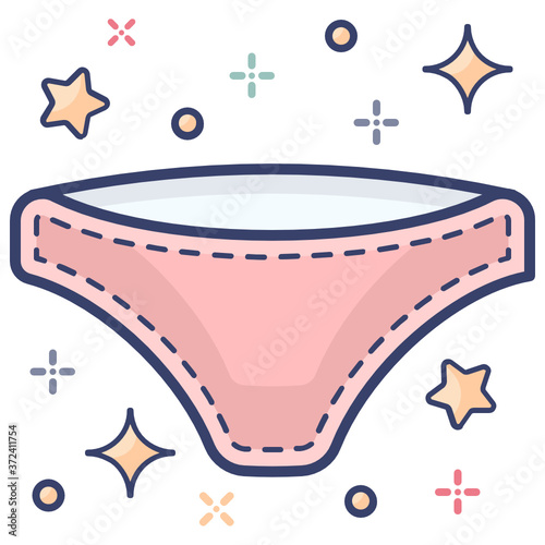

Flat style of underwear icon, pantie vector 

