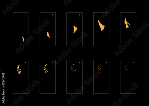 Smoke effect. dust smoke animation sprite sheet. classic dust smoke effect animation for game or cartoon or animation. vector style animation effect 1753.