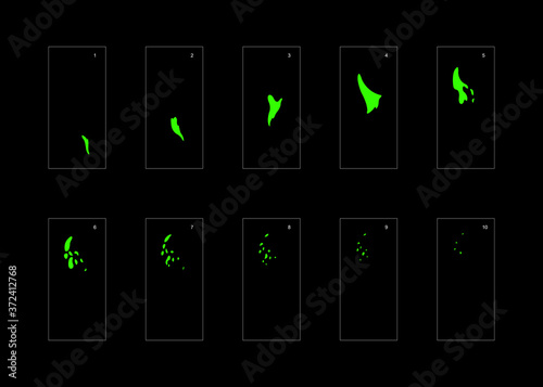 Smoke effect. liquid smoke animation sprite sheet. classic liquid smoke effect animation for game or cartoon or animation. vector style liquid animation effect 1755.