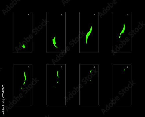 Smoke effect. liquid smoke animation sprite sheet. classic liquid smoke effect animation for game or cartoon or animation. vector style liquid animation effect 1767.
