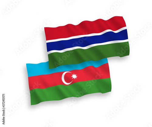 Free Download Flags of Republic of Gambia and Azerbaijan on a white background - GFXLoad