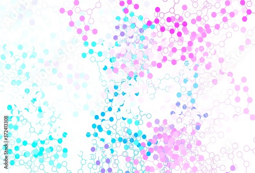 Light Pink, Blue vector pattern with artificial intelligence network.