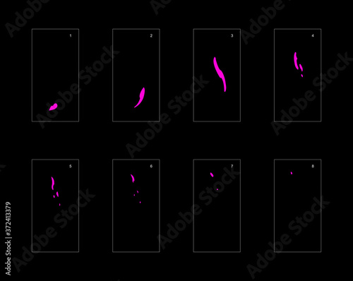 Smoke effect. poison smoke animation sprite sheet. classic poison smoke effect animation for game or cartoon or animation. vector style poison animation effect 1774.