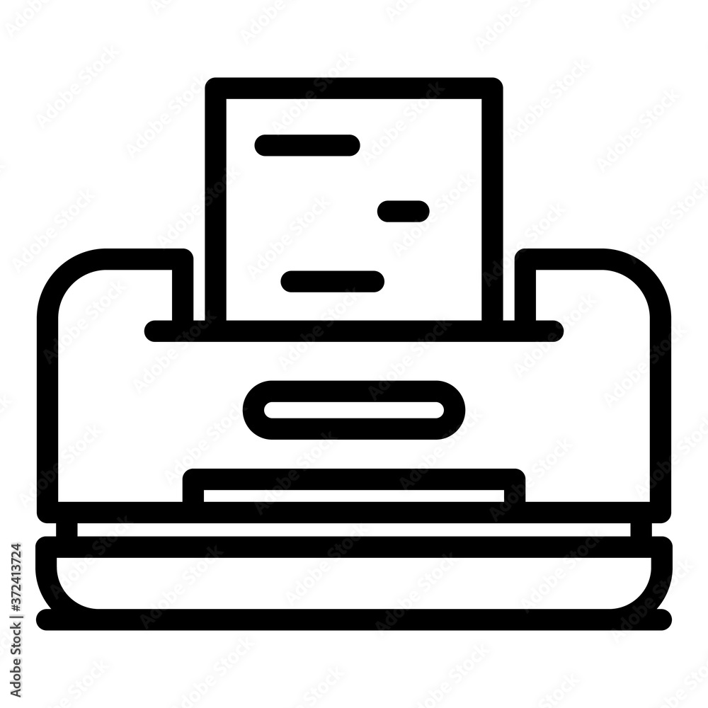 Office printer icon. Outline office printer vector icon for web design isolated on white background Office printer icon. Outline office printer vector icon for web design isolated on white background