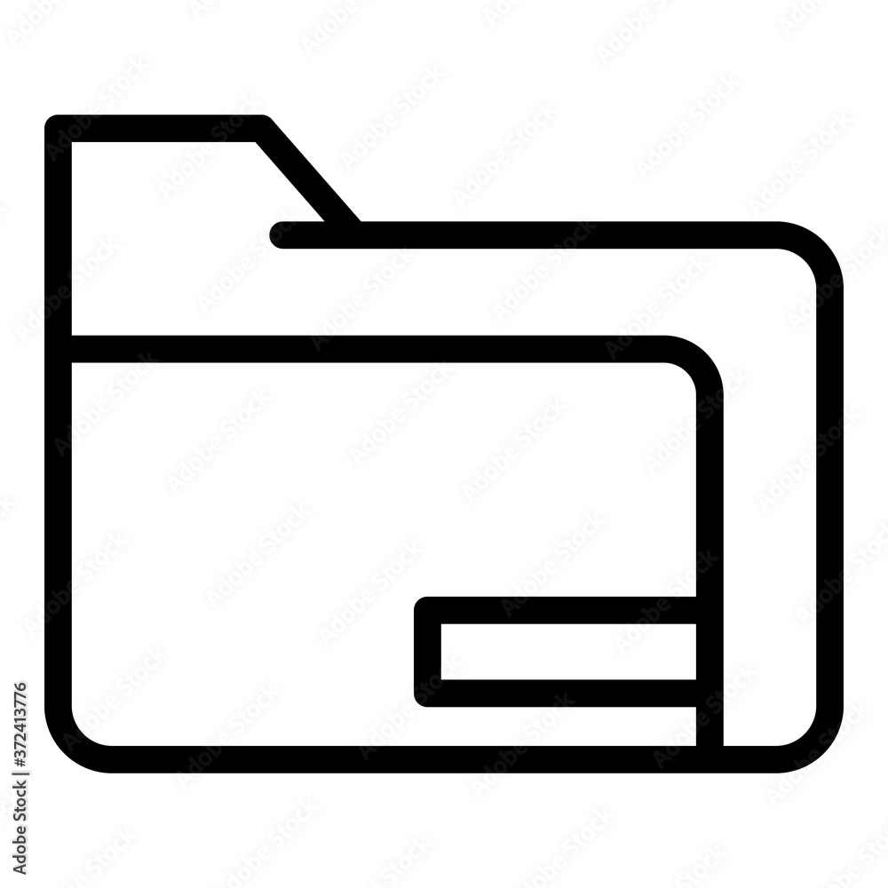 File folder icon. Outline file folder vector icon for web design isolated on white background File folder icon. Outline file folder vector icon for web design isolated on white background