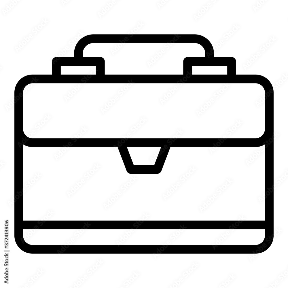 Worker suitcase icon. Outline worker suitcase vector icon for web design isolated on white background Worker suitcase icon. Outline worker suitcase vector icon for web design isolated on white background