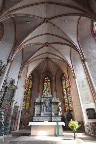 Innenraum der evangelischen Marienkirche in Marburg