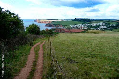 Ladram Bay on the Jurassic coast near Sidmouth East Devon South West England United Kingdom photo