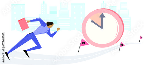 Deadline, Punctuality, time Management vector concept.