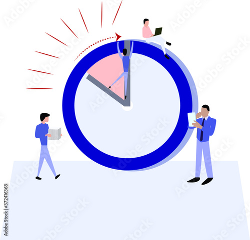 Deadline, Punctuality, time Management vector concept. photo