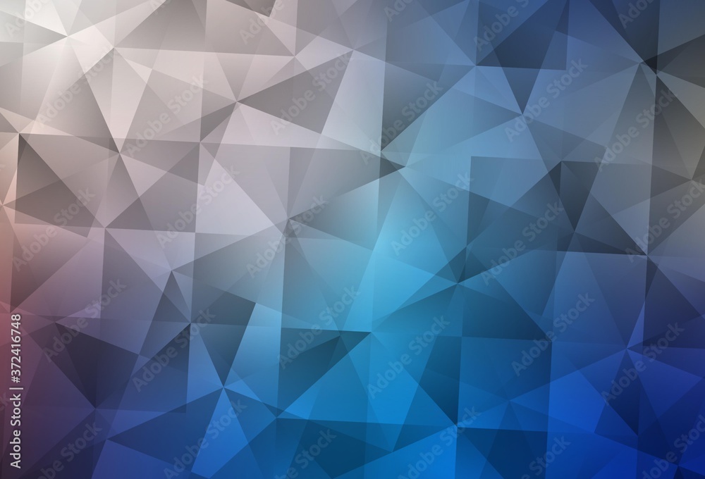 Light Blue, Yellow vector gradient triangles pattern.