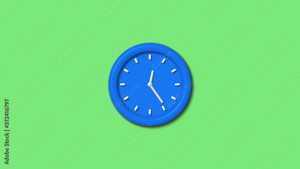 12 hours 3d wall clock icon on green background,Clock icon 12 hours 3d wall clock icon on green background,Clock icon