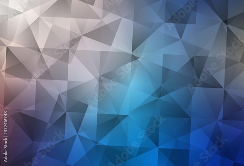 Light Blue, Yellow vector gradient triangles pattern.