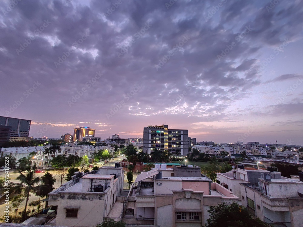 Beautiful Evening Landscape photo at Ahmedabad Gujarat India