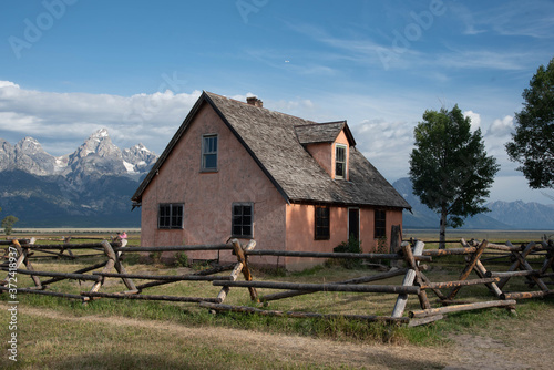 Mormon Row Historic District in Grand Teton National Park. photo
