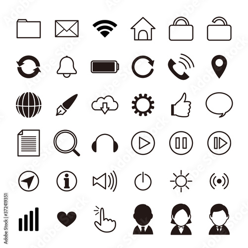 icon set of smartphone and pc