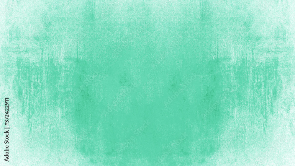 Abstract grunge green turquoise aquamarine watercolor painted paper texture background