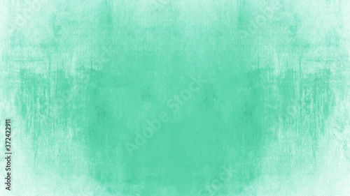 Abstract grunge green turquoise aquamarine watercolor painted paper texture background