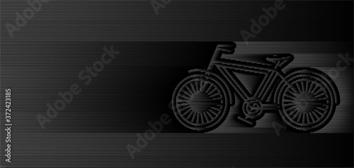 Modern Cycling Flat Line Art drawing, Vector Illustration.