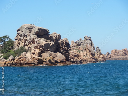 Côte de granit rose, sentier des douaniers, Perros Guirec, Côtes d'Armor, Bretagne, France