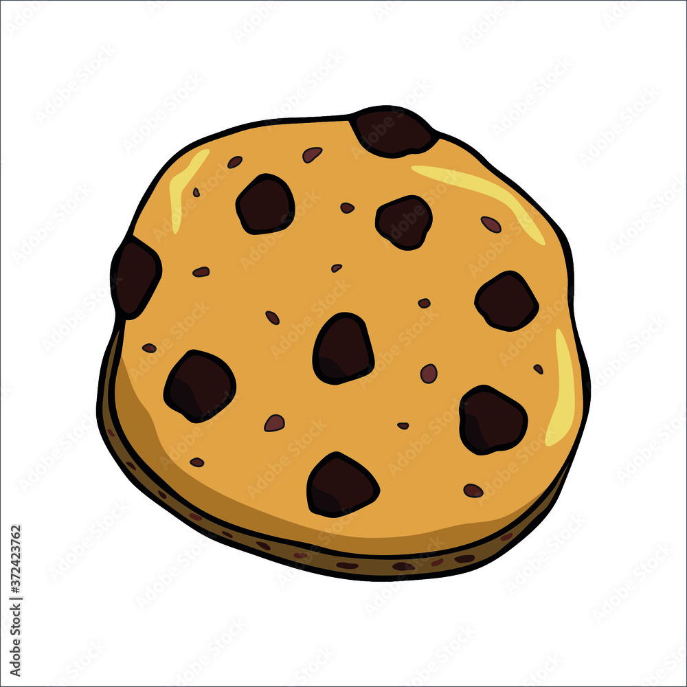 Chocolate cookie with on white background Chocolate cookie with on white background