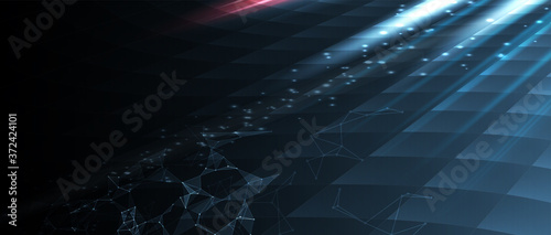 Quantum processing. Deep learning artificial intelligence. Future new technology  for business or science presentation