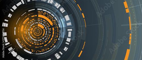 Quantum processing. Deep learning artificial intelligence. Future new technology  for business or science presentation