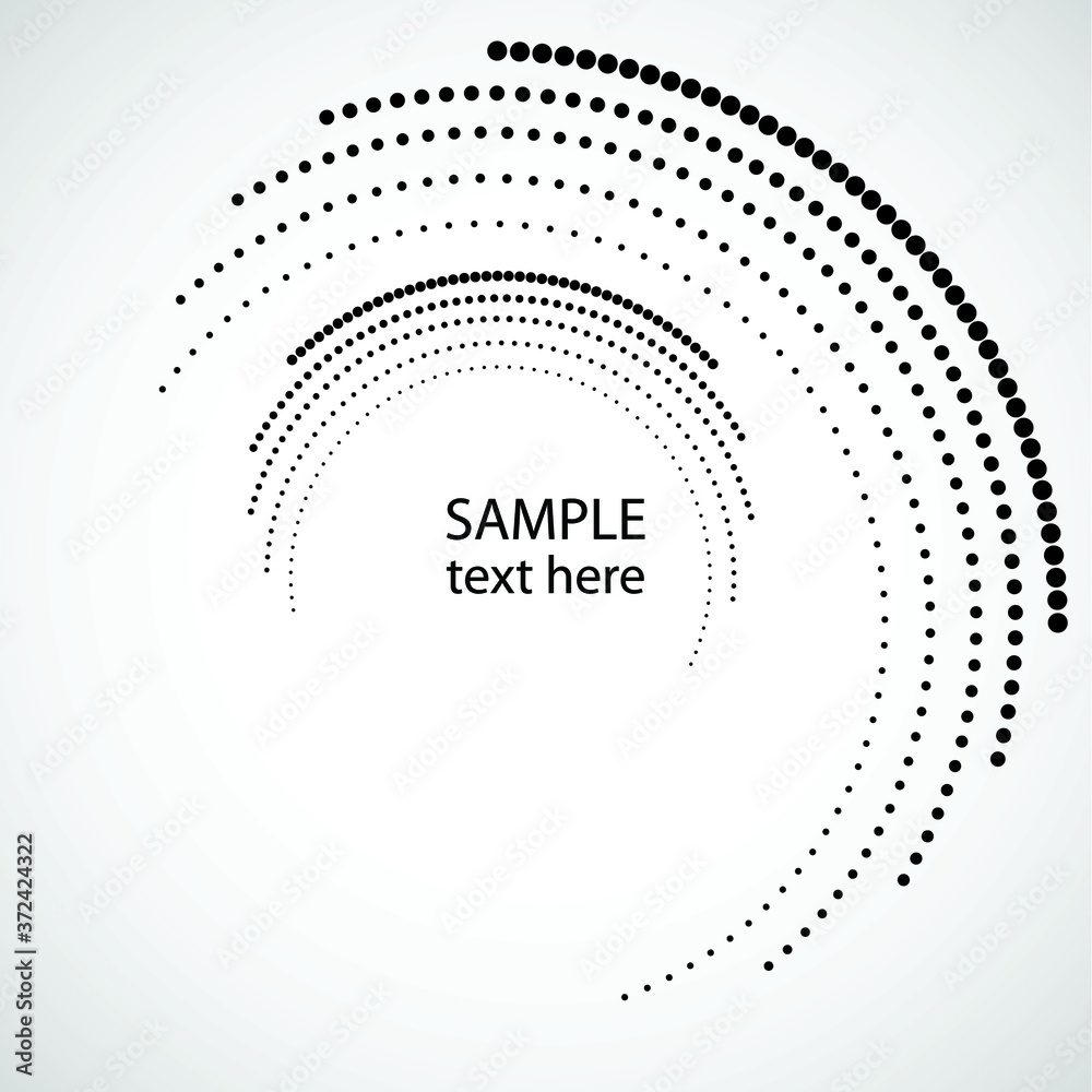 Halftone dots in circle form. round logo . vector dotted frame . design element Halftone dots in circle form. round logo . vector dotted frame . design element