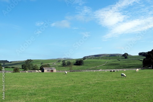 View of the Norber Erratics, from Austwick farmland, Lancaster, England. 2