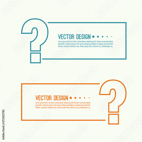 Question mark icon. Help banner. FAQ sign on white background. vector. minimal, outline. Quiz symbol.