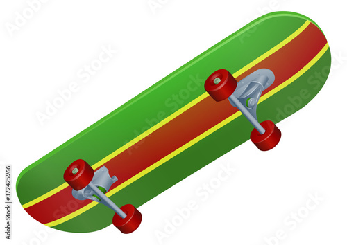 A skateboard illustration i...