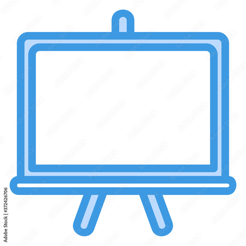 Whiteboard icon vector illustration in blue style for any projects Whiteboard icon vector illustration in blue style for any projects