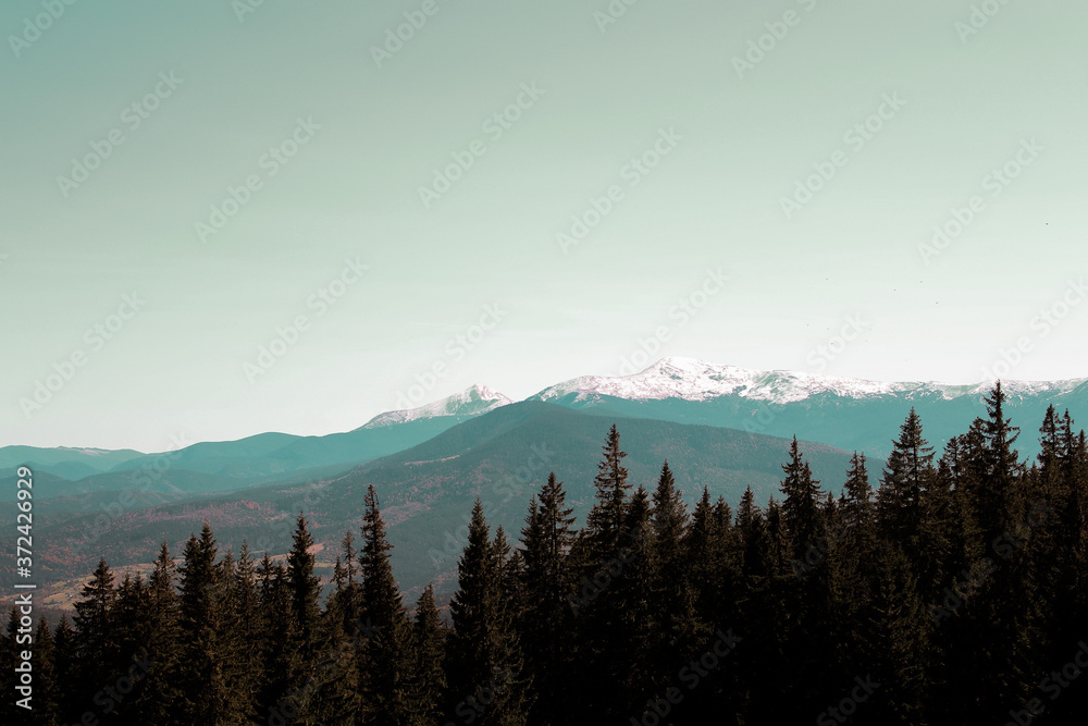 Obraz premium morning in the mountains