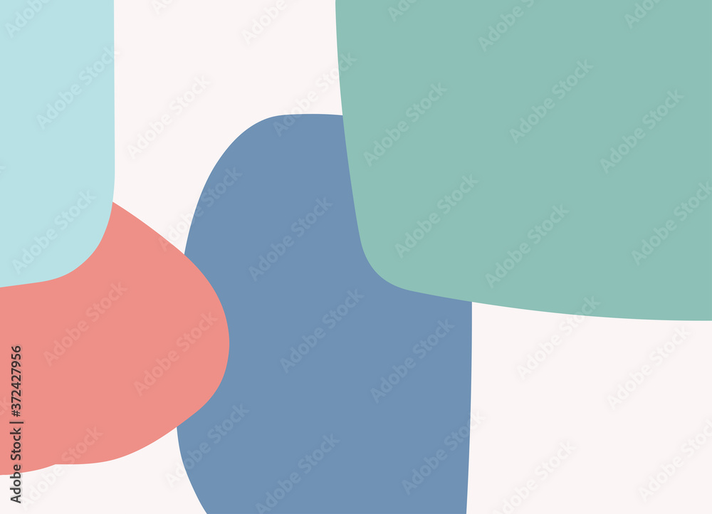 Trendy social media banner template with abstract organic shapes composition in contemporary collage minimal style Trendy social media banner template with abstract organic shapes composition in contemporary collage minimal style