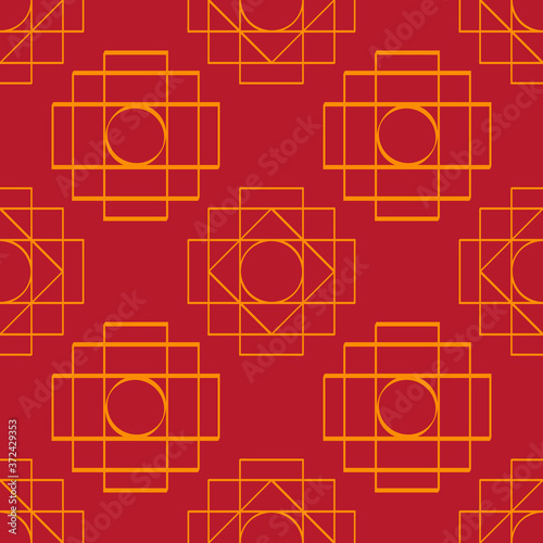 Seamless vector pattern with Inca Cross Chakana for your design
