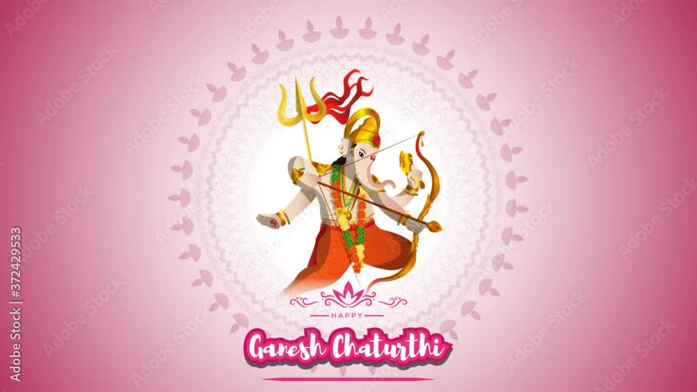 VECTOR ILLUSTRATION FOR INDIAN LORD GANESHA FESTIVAL HAPPY GANESHA CHATURTHI MEANS 