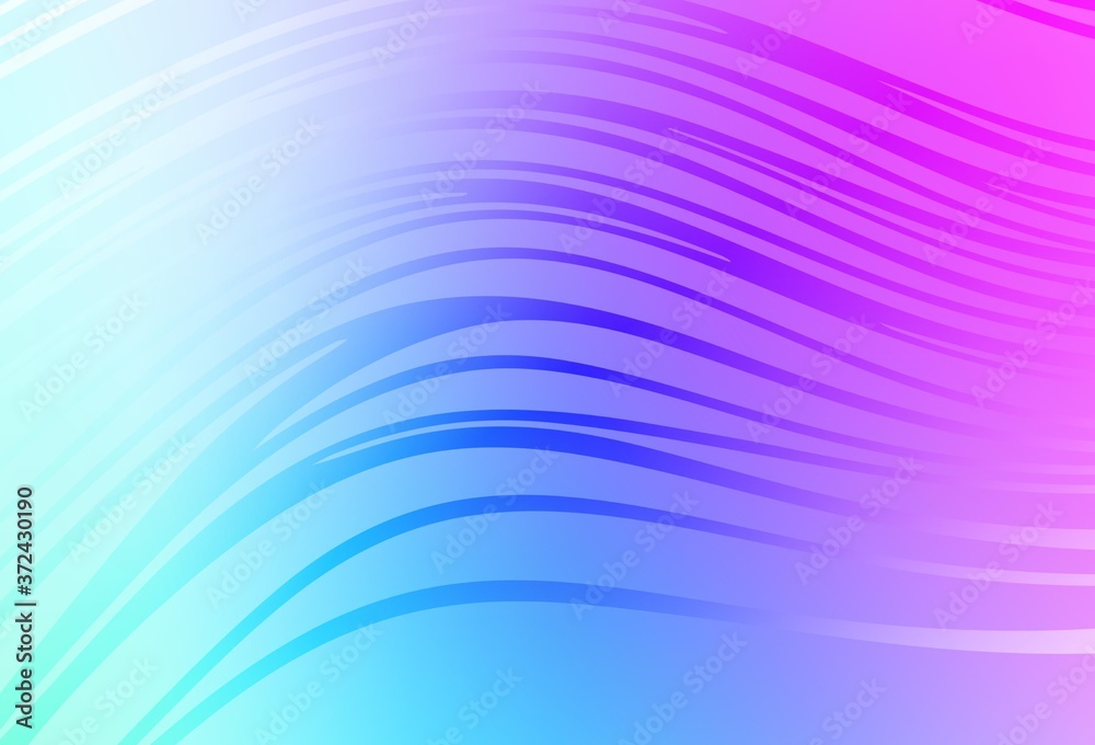 Light Pink, Blue vector pattern with curved lines. Light Pink, Blue vector pattern with curved lines.