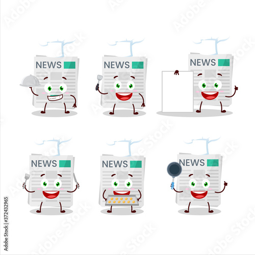 Cartoon character of medical payment with various chef emoticons