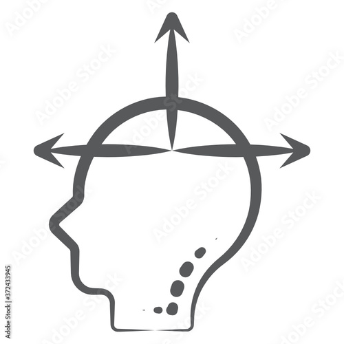 
Doodle line design of flexible brain vector, editable icon
