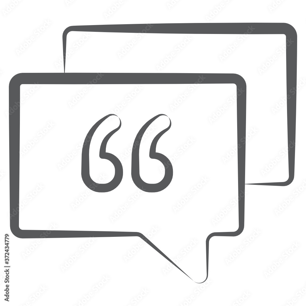 Doodle line design of quotation mark icon
Doodle line design of quotation mark icon