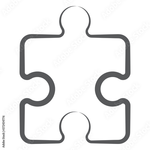 
Concept of problem solving icon in doodle style,jigsaw, puzzle piece 
