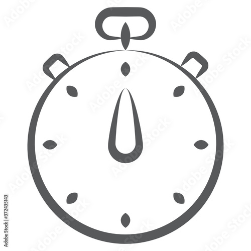 
Stopwatch icon in hand drawn vector design.
