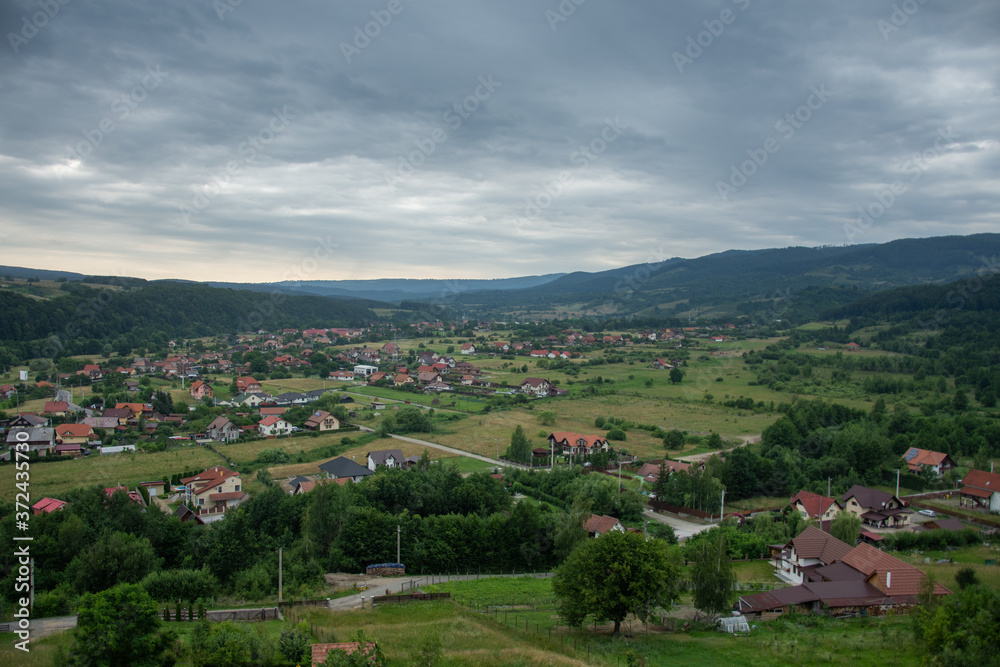Fototapeta premium Sovata, Romania - 2020 Transylvania,Panoramic view from Belvedere tower